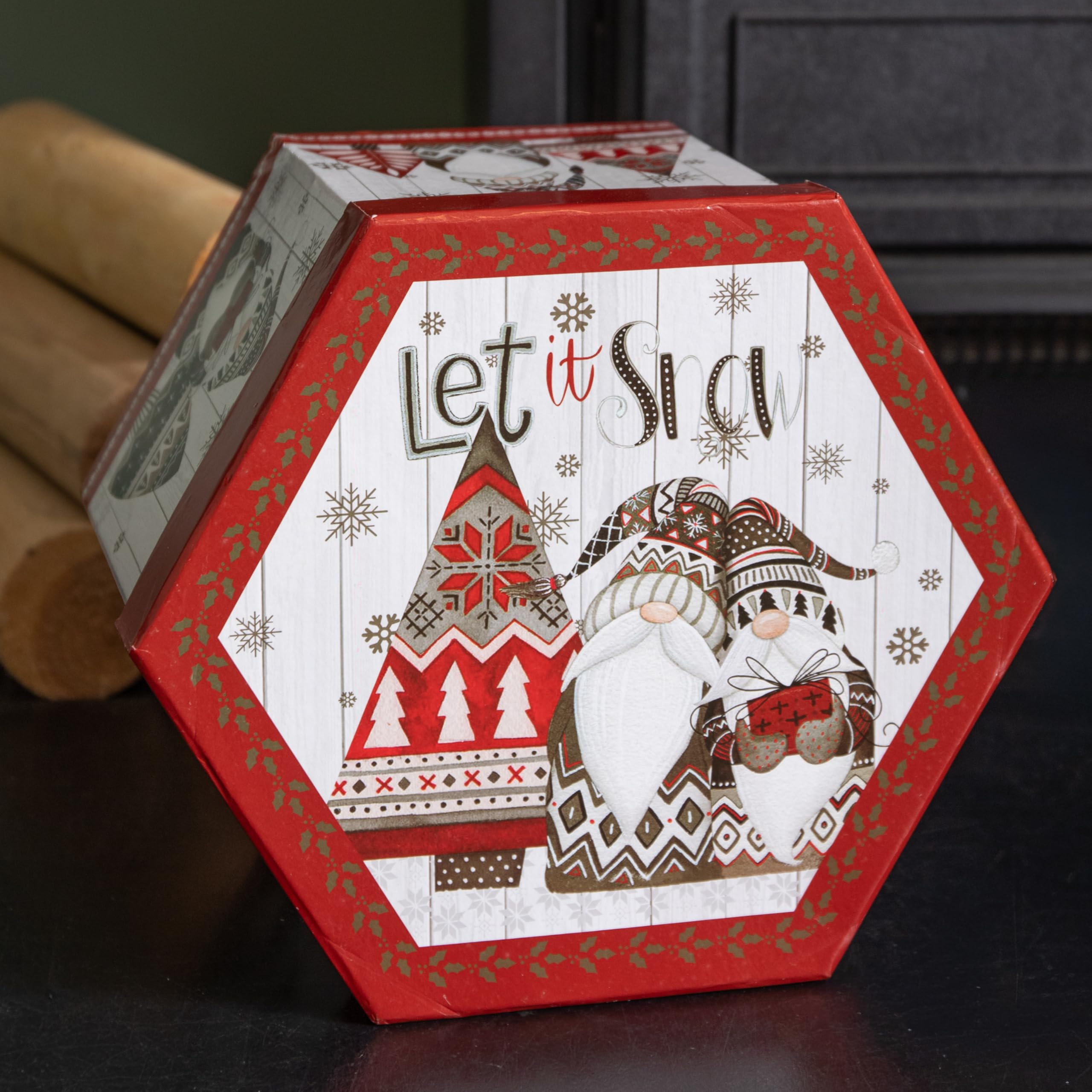 Samuel Alexander Red 7Cm Set Of 14 Traditional Vintage Christmas Gonk Tree Baubles