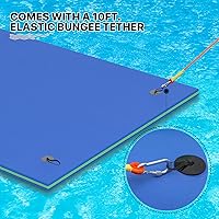 Vista 6 de MADOG - Alfombra de agua flotante para exteriores, para adultos, flotadores gigantes de piscina de 12 pies/18 pies para piscina, lago y océano, 3