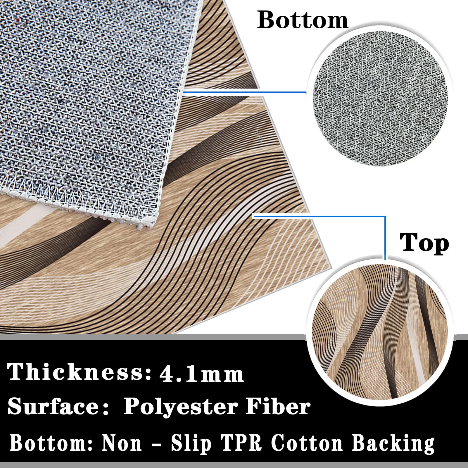 Schreibtischstuhl Unterlage für Laminat Bürostuhl Unterlage 200 x 230 cm Bodenschutzmatte Bürostuhl Gaming Teppich Stuhlunterlage Bodenschutzmatte für Hartböden Kratzfest Bodenmatte Stuhlunterlage
