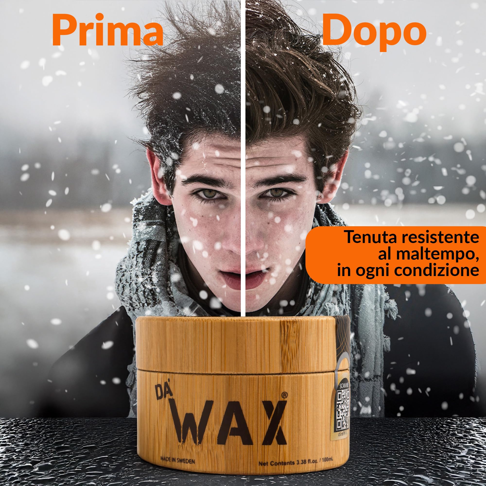 Da'Dude Da Wax - Cera Capelli Uomo Opaca, Fissaggio Forte e Volume, Cera Volumizzante Capelli Uomo, Confezione Ecologica, 100ml