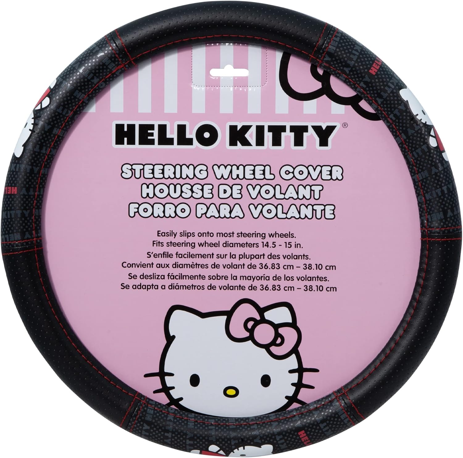 Plasticolor 006786R01 Hello Kitty Core Waving Speed Grip Steering Wheel Cover - Image 2