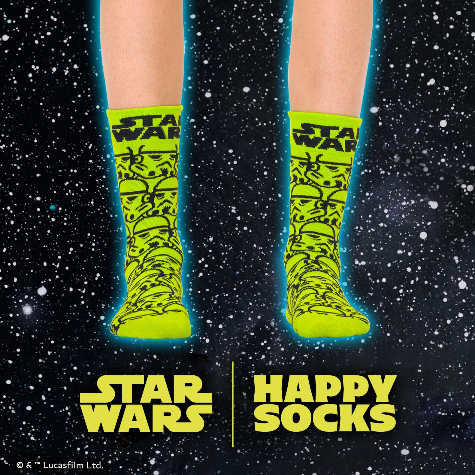 Happy Socks Calcetines y cajas de regalo de Star Wars con Ahsoka, Grogu, el Mandaloriano, Darth Vader, Yoda y más, 36-40 y 41-46