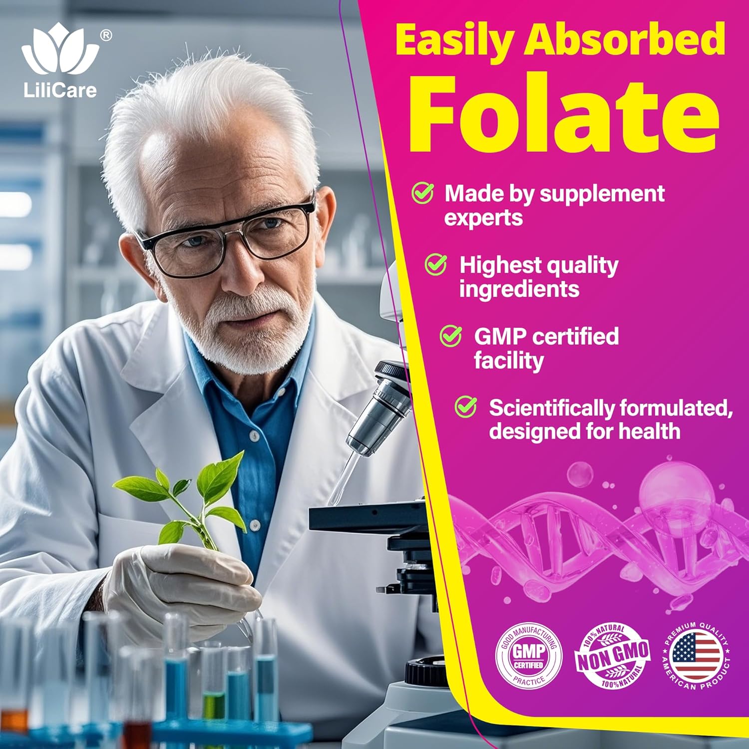 L-MethylFolate 15mg 7.5mg & B12 1000 mcg Gummies, Methylated B Complex + TMG, Magnesium, Choline - Active 5-MTHF(B9) + Methyl B12, B6, Multivitamin - Support Methylation, Cognition, Mood, Sugar Free - Image 8
