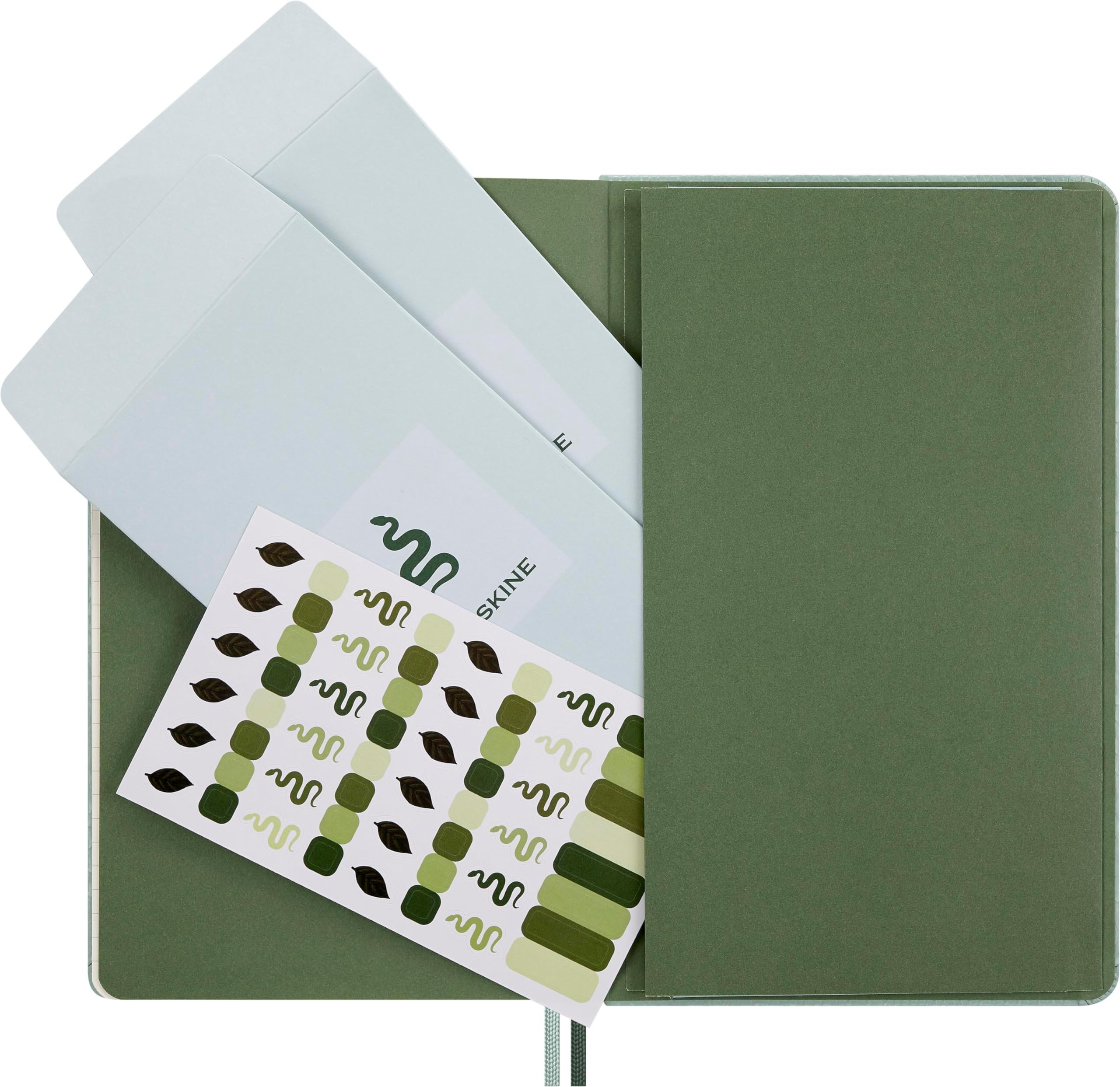 Moleskine Cuaderno Precious & Ethical Año De La Serpiente, Cuaderno A Rayas Con Tapa Dura, Tapa Vegana Certificada VEGEA, Con Caja De Regalo Reutilizable, Formato Large 13 x 21 cm