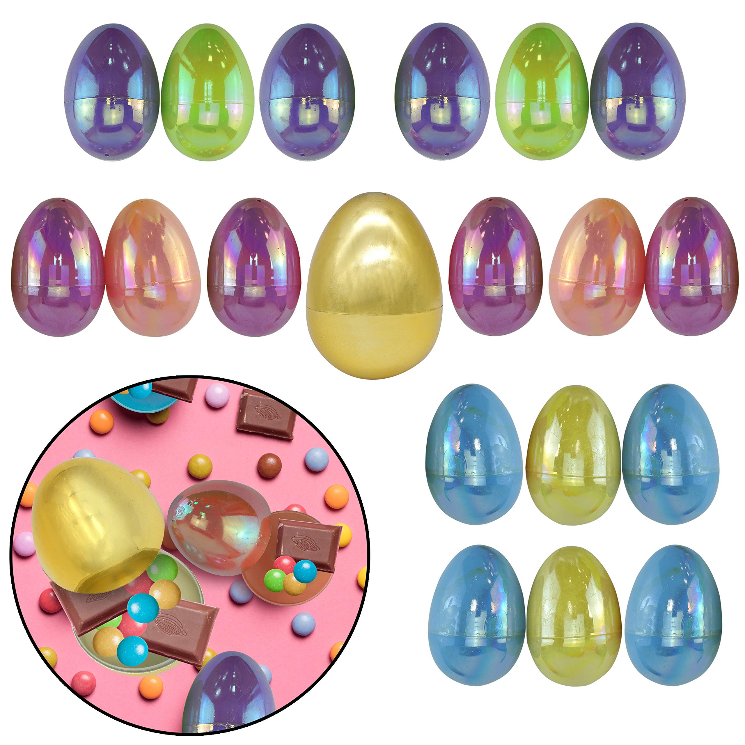 Buy SRVertex 21Pcs Easter Fillable Eggs, 7.7cm Reusable Plastic Eggs