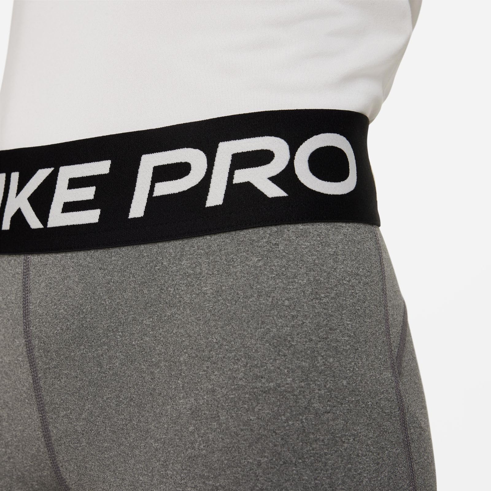 Nike Pro Pantalón Corto Dri-Fit De 13 Cm - Niña, Carbon Heather/White, FB1081-091, M