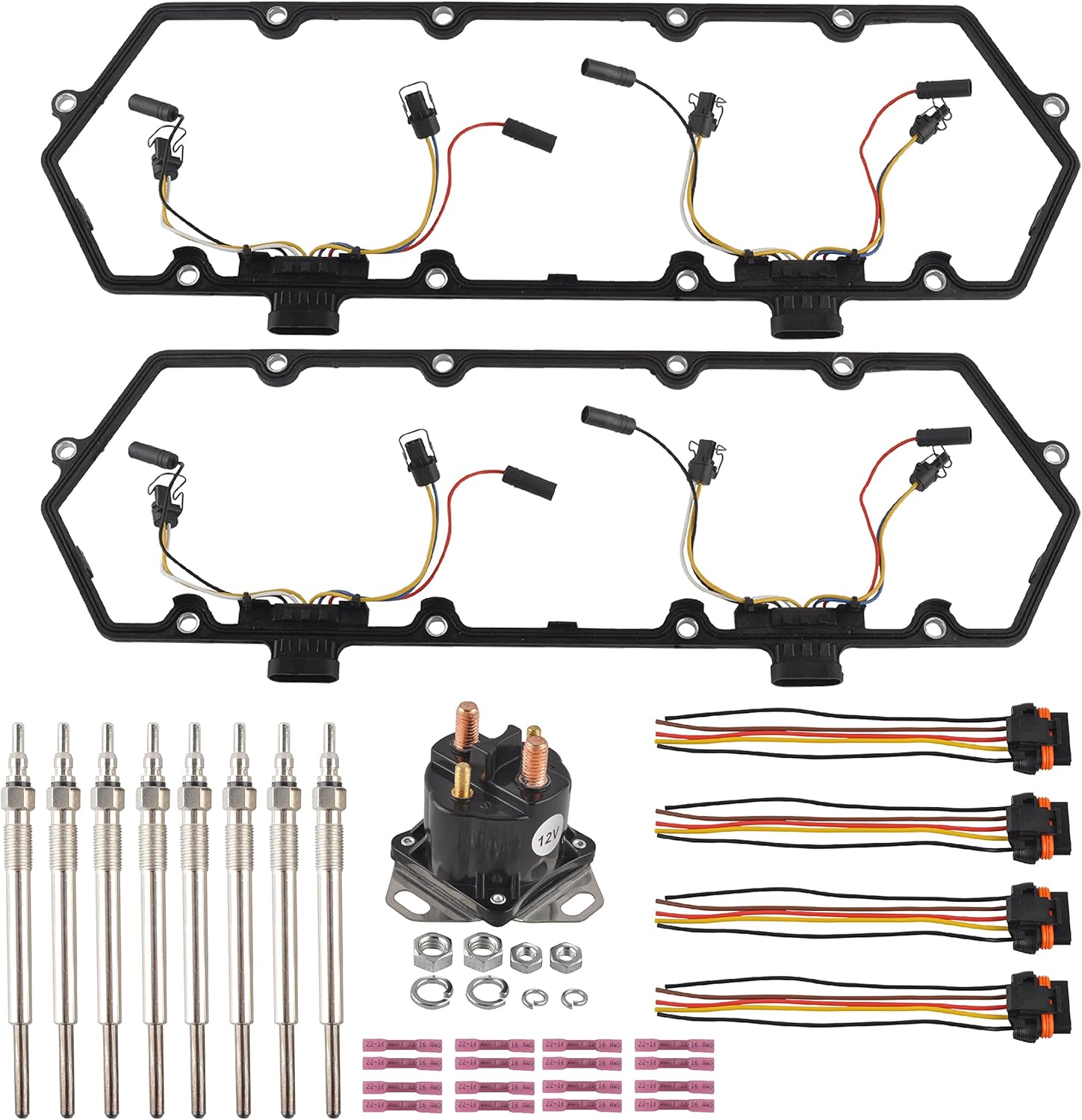 FGJQEFG Injector Glow Plug Harnesses + Valve Cover Gaskets