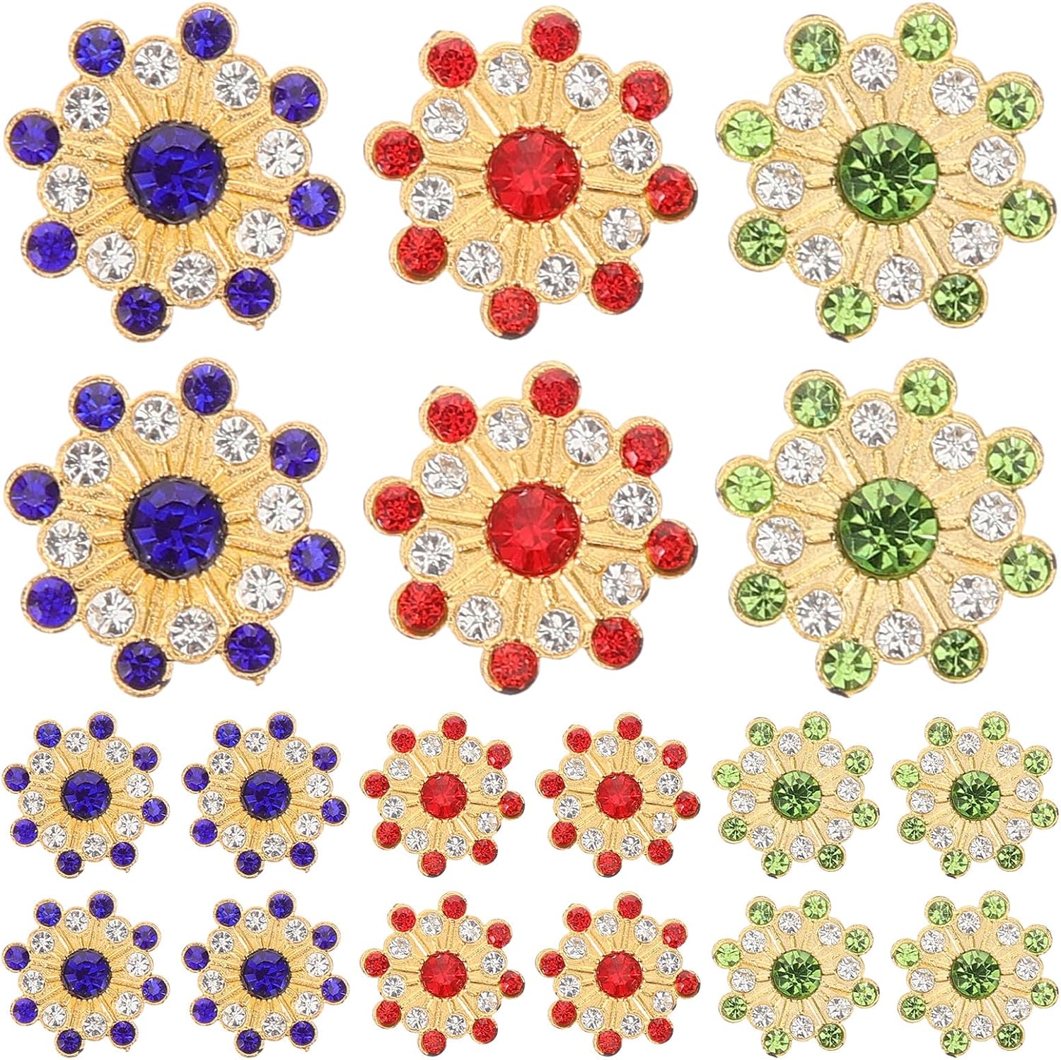 Sparkling Flower Rhinestone Embellishments 150pcs DIY Craft Accessories