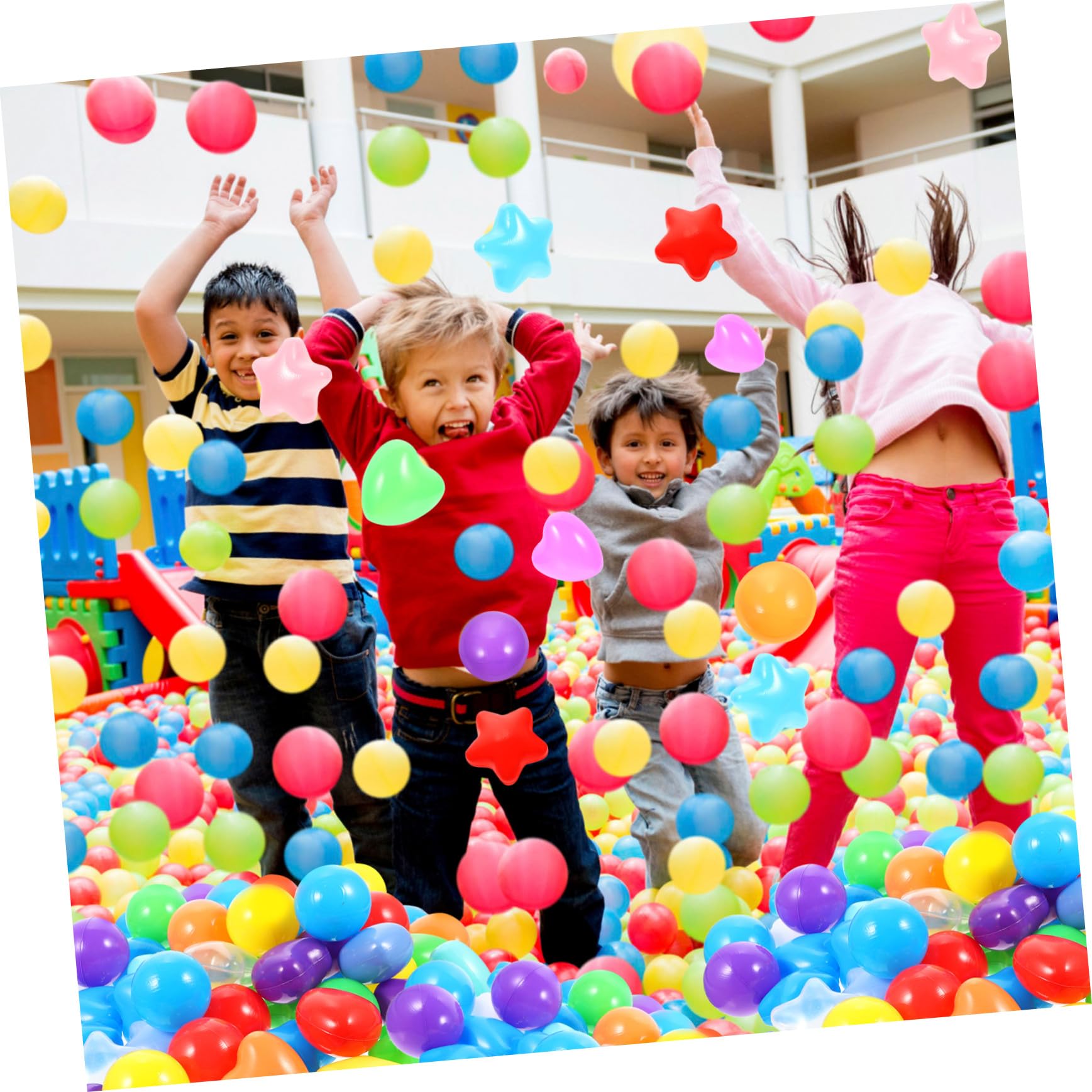 SOIMISS Bolas de Plástico en Forma de Estrella 150 Piezas para Niños