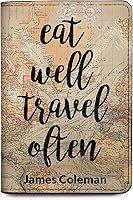 Vista 89 de Wanderlust - Soporte para pasaporte de cuero para mujer