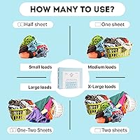 Vista 8 de Eco Roots Hojas de detergente para ropa – 64 cargas ecológicas Fresh Breeze - Sábanas de lavandería de tamaño de viaje, biodegradables e