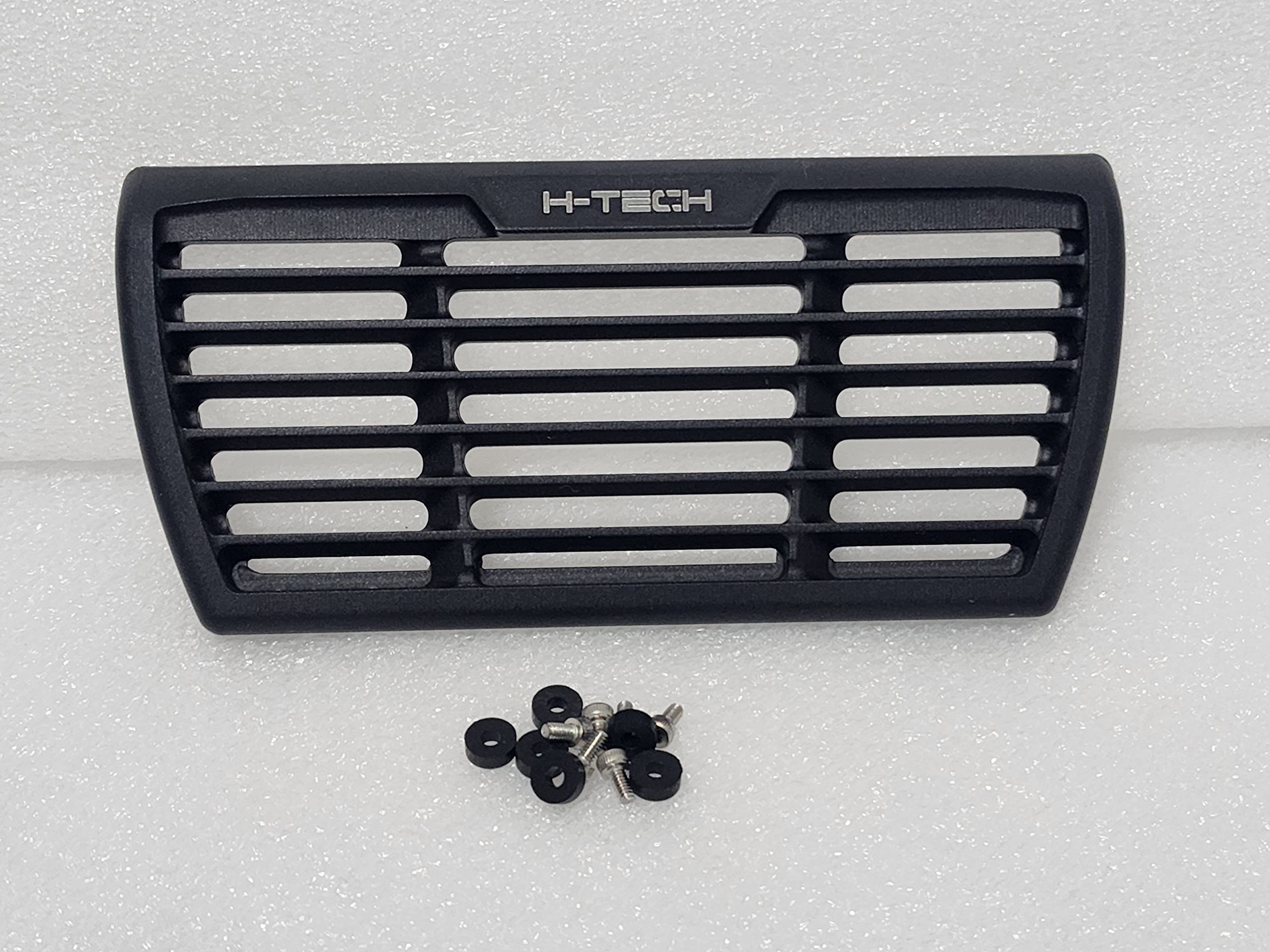 H-TECH RC CNC Aluminum Front Bumper & LED Kit For Traxxas TRX6 Flatbed Hauler | Black Metal Upgrade