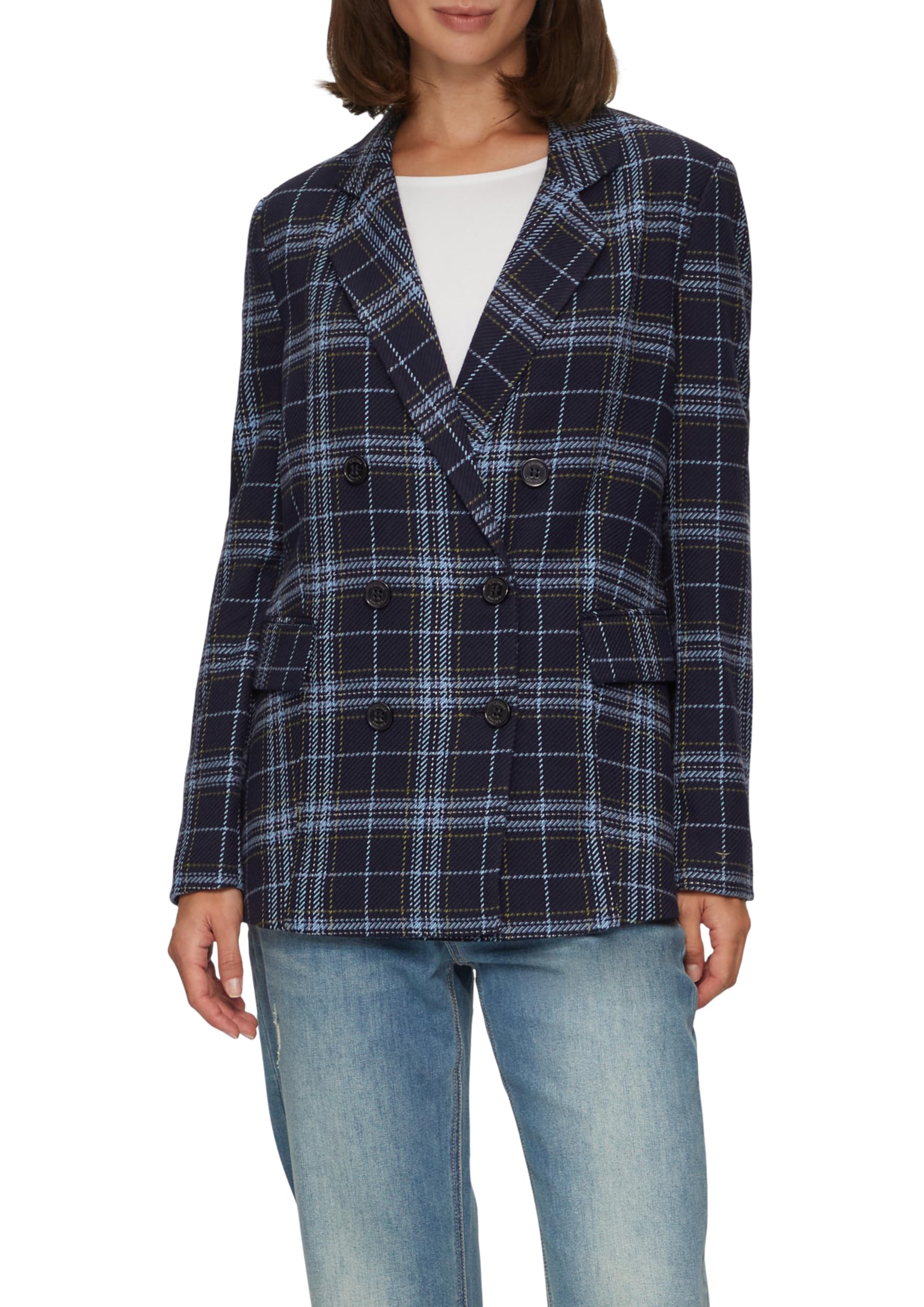 s.Oliver Langer Twillblazer mit Karomuster