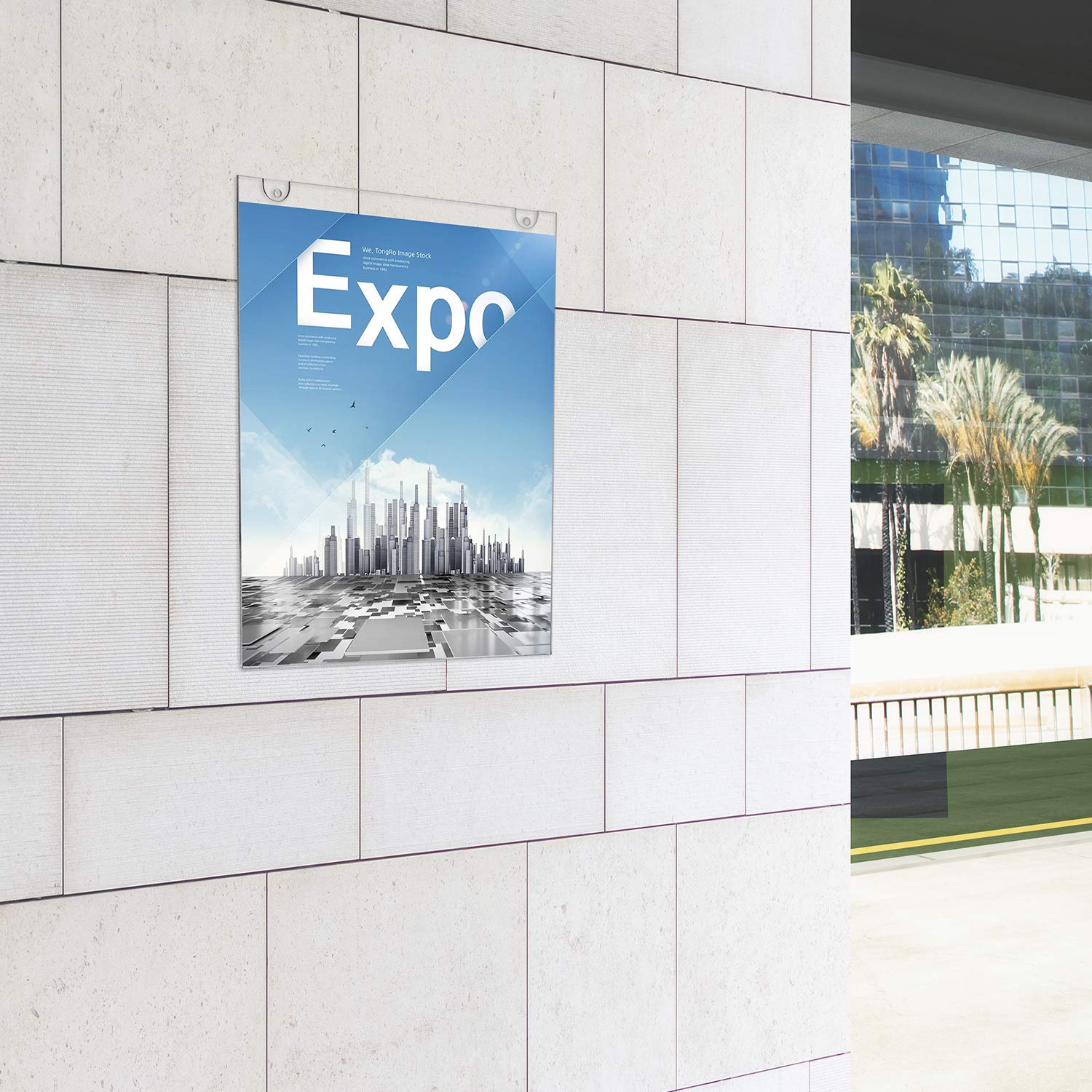 Acrylic Sign Holder 8.5" X 11" Wall Mount Acrylic Frames for Picture