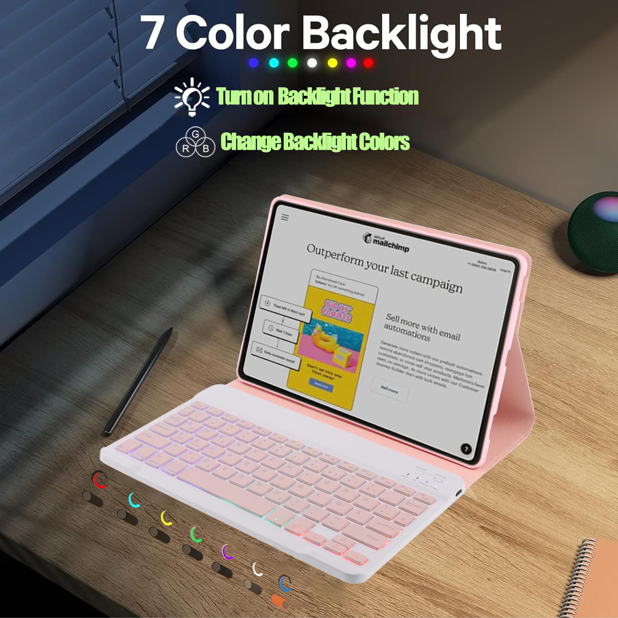 Tastaturhülle Für Xiaomi Pad 7/7 Pro 11,2 Zoll - Deutsch QWERTZ, Abnehmbar, Mit Stifthalter, Rosa