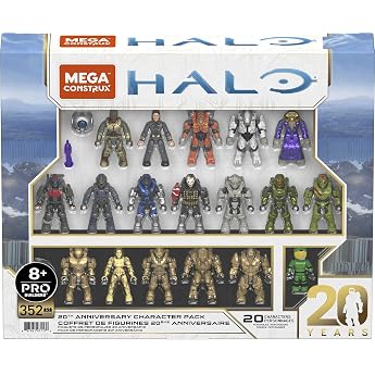Quoersrti Mega Halo 20th Anniversary Character Pack Halo Infinite Construction Set Building Toys for Boys
