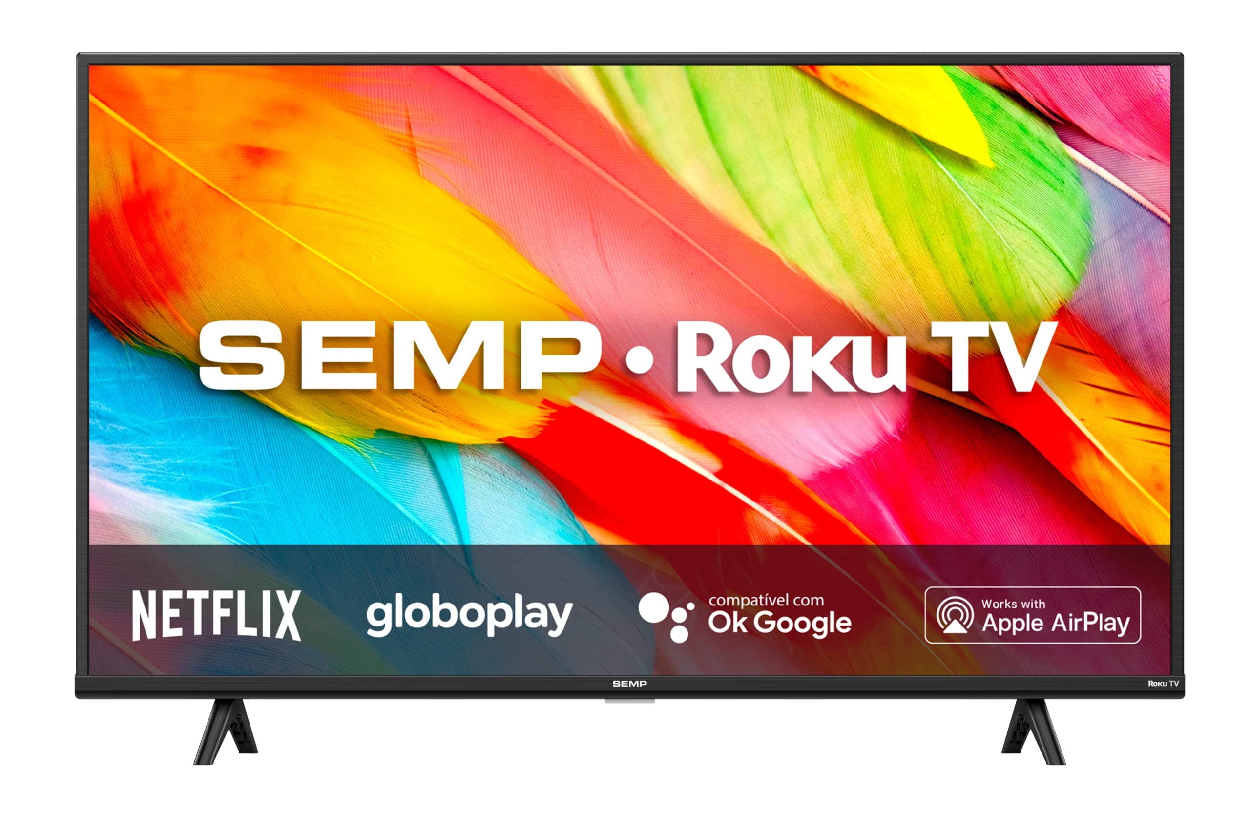 Smart TV LED 43" FULL HD Semp R6500 - Roku, Alexa, Wifi