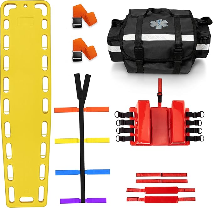 SURGICAL ONLINE First Responder EMT Backboard Spine Board Complete Emergency Kit