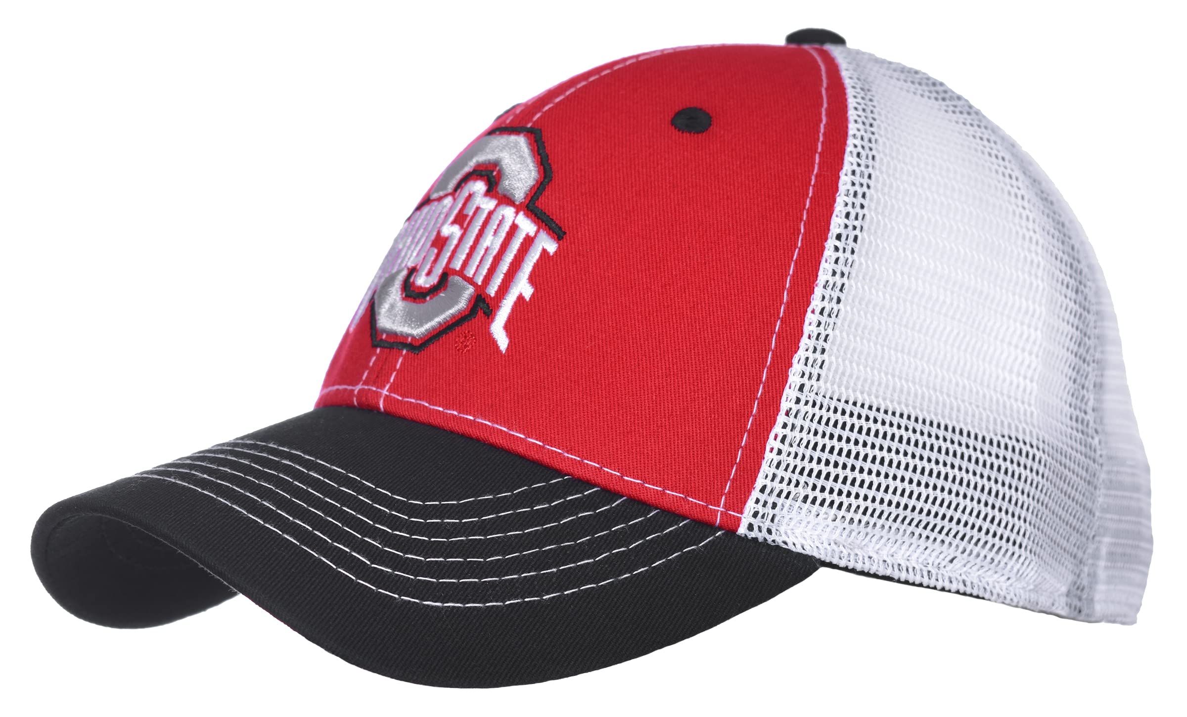 Ohio State Buckeyes Kappe mit verstellbarer Netzrücken, dreifarbig