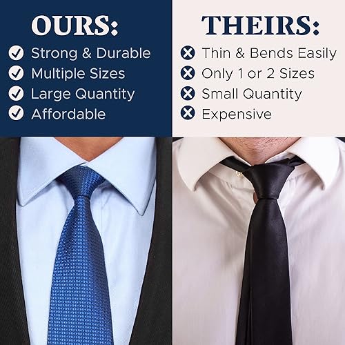 Miniatura 6 de Quality Stays 52 cuellos de metal en caja con división 8 - 22 18 - 235 18 - 25 8 - 275 Plateado