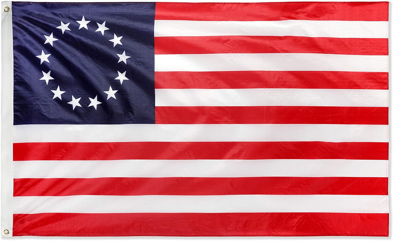 DANF Betsy Ross Flag 3x5ft - 100D Thicker Polyester - July 4th Independence Day 13 Stars American USA America Historical Flags Double Sided Canvas Header with Brass Grommets Indoor & Outdoor Use