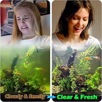 U-V Filter Pump for Fish Tank 150-380L 5W Anti-Algae U-V Clarifier 1200L/H Crystal Clear Cold Water Tropical Fish