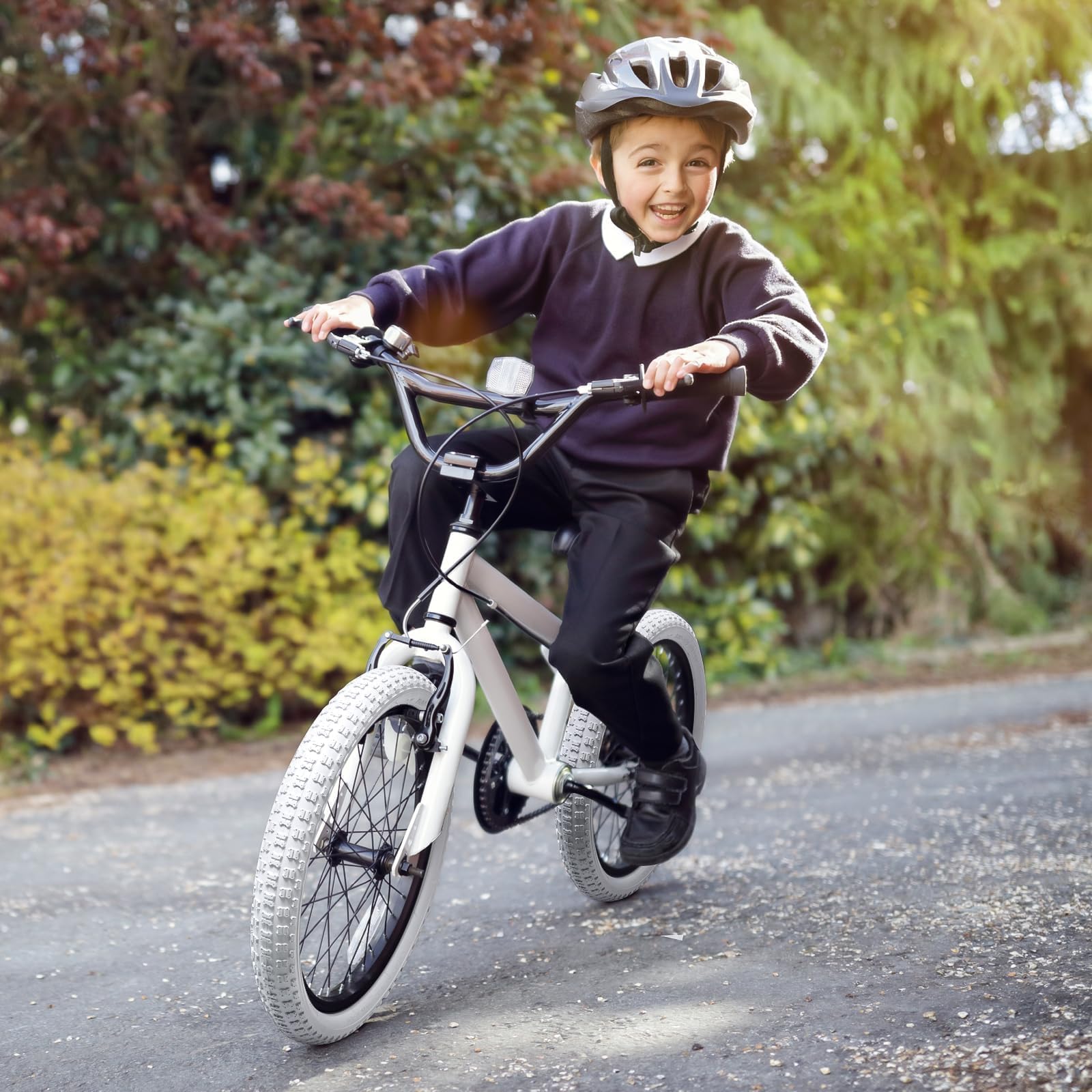 YunSCM PCS 18 Pulgada Neumáticos 18x2.125 57-355 et 18 Pulgadas Cámaras de Aire AV32mm Valve Compatible Vélos Enfants