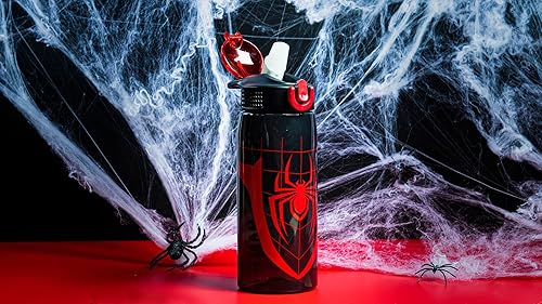 Miniatura 154 de Zak Designs Botella de agua de Paw Patrol, plástico sólido, 16 oz, pajilla, asa, cubierta de boquilla emergente contra fugas