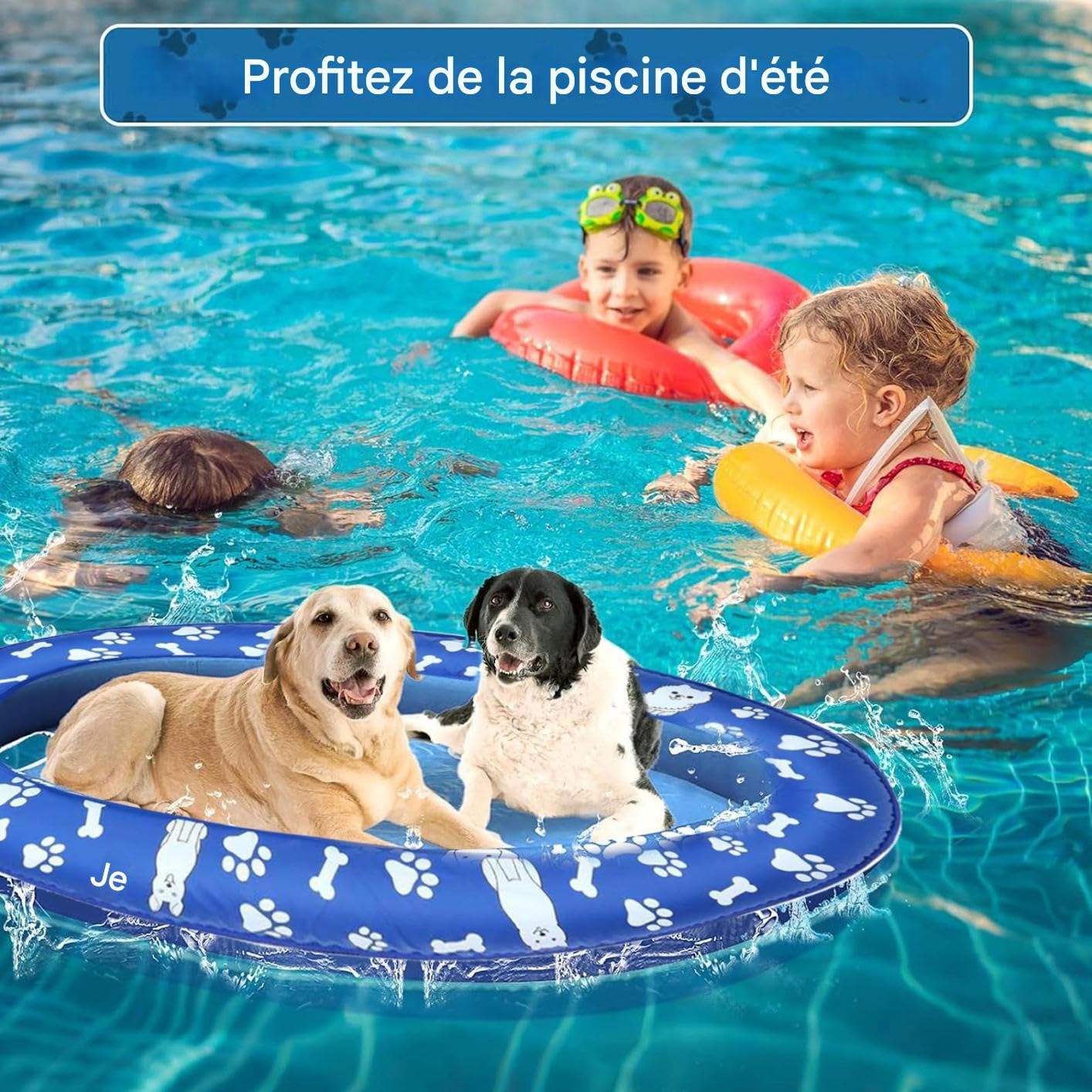 Boa per Cani - Zattera Gonfiabile Canino per Bacino,Giocattoli galleggianti per Animali Nuoto Spiaggia Lago Estate Feste All'aperto