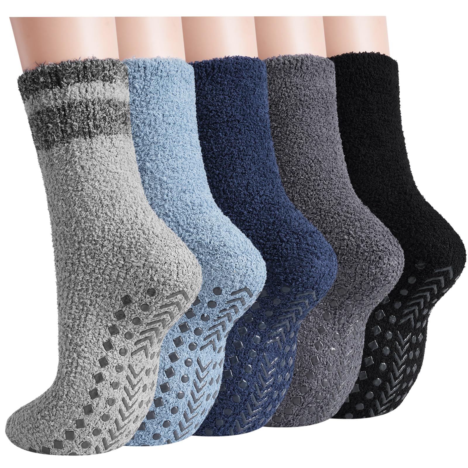 floconssy Fuzzy Socks Men with Grips