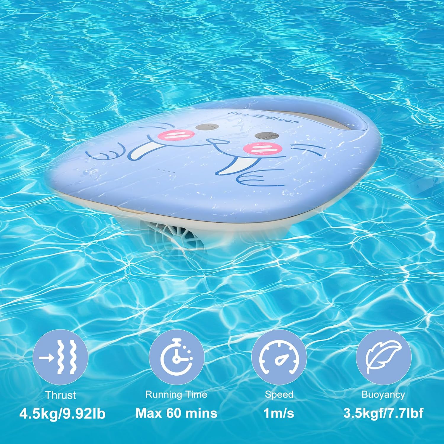 Electric Swimming Kickboard, Water Scooter for Kids Max Speed 1M/s