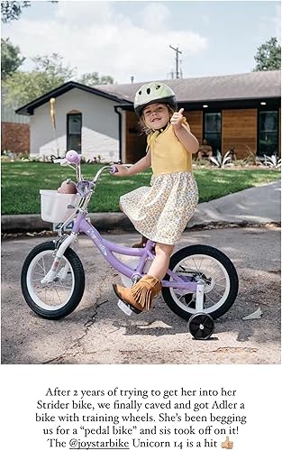Miniatura 4 de JOYSTAR Bicicleta de hadas para niñas y niños de 2 a 9 años, ruedas de 12 a 18 pulgadas, ruedas de entrenamiento incluidas, bicicleta para niñas