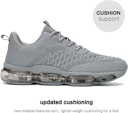 Mens Air Cushion Running Shoes Breathable Tennis Fashion Non-Slip Workout Casual Sports Gym Training Comfortable Walking Shoes