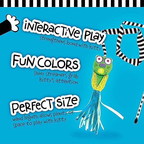 Miniatura 5 de Fat Cat Varita de renacuajo para gatos rellena con hierba gatera 100% orgánica, juguete interactivo para gatos