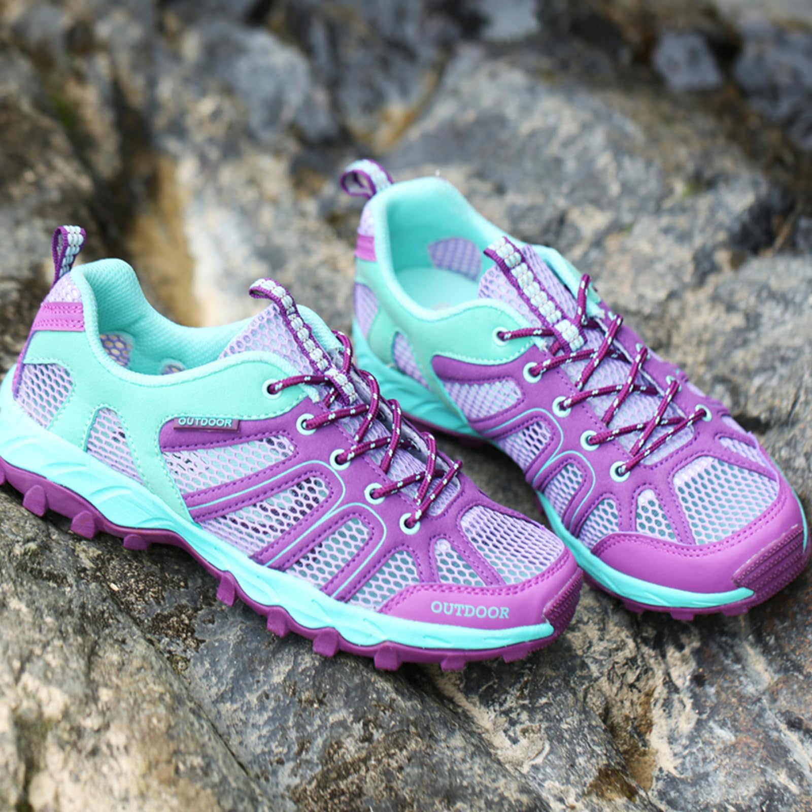 Onewus Wanderschuhe Für Paare Schnelltrocknend | Aqua Schuhe mit Drainage System für Flusswandern, Outdoor