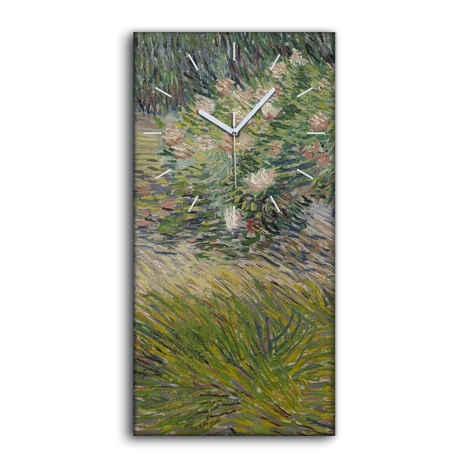 Horloge sur Toile 30x60cm Art Moderne Abstrait avec Mains Blanches pour Salon
