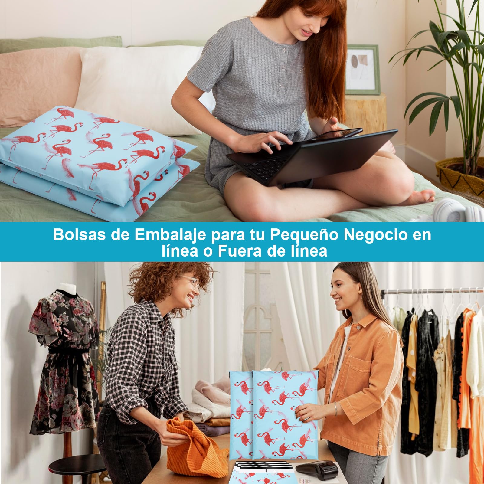 100 Piezas Bolsas Envio Vinted de Polietileno Plástico, Bolsas de Envio con Cinta Autosellante, Bolsas para Envíos para Pequeñas Empresas y Tiendas Minoristas (25x35cm)