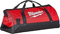 Milwaukee 23x12x12 Canvas Tool Bag with Shoulder Strap - Reinforced Handles, Waterproof Bottom & Organized Pockets