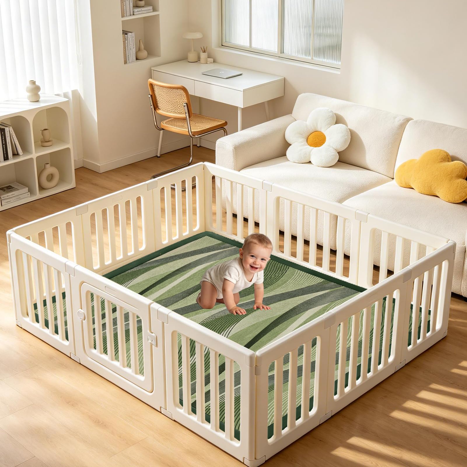 Tappeto Neonato 2cm Tappeti Gioco Bambini 140 x 160 cm | Lavabile Antiscivolo Morbido Tatami per Yoga,Esercizio Fisico Gattonare, Scendiletto per Box e Aree Gioco per Bambino