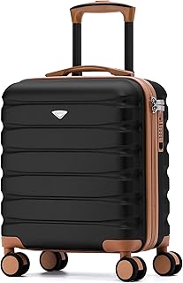 Carry On Suitcase 18x14x8 Hardside Built In TSA Lock & USB Port Lightweight Luggage Silent Double Spinner Wheels Maximum Underseat Carry-On Bag For American & United Approved Airlines