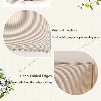 Bed Headboard Cover Soft Corduroy Fabric Bed Headboard Cover Washable Bed Headboard Cover Dustproof Protective Cover for Padded Bedroom Headboard (180 x 60 x 6 cm Suspender Straps) Beige)