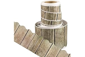 Zonon Bulletin Board Borders, Wood Look Classroom Borders, Self Adhesive Rustic Wood...