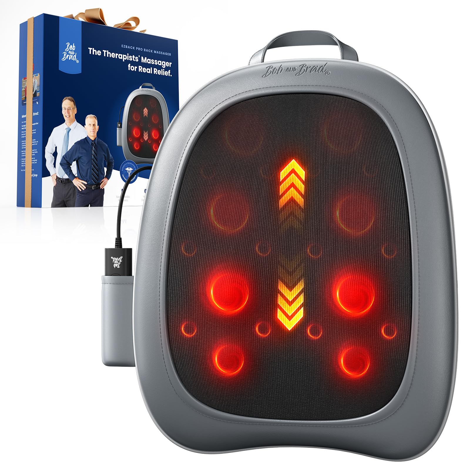 BOB AND BRAD Upgrade Rolling and Spotting Back Massager, EZback Pro Corded 4D Kneading Neck Massager with Heat for Home Office Deep Tissue Relaxation, Christmas Birthday Gifts for Women and