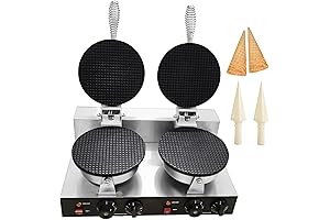 Yovtekc Waffle Cone Maker for Home, Double Waffle Cone Maker