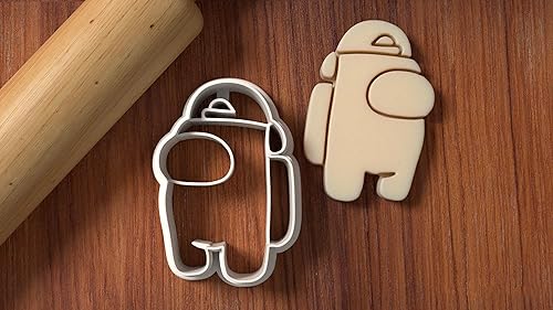 Miniatura 4 de Among Us Cookie Cutter Set - Woolf ears - Flamingo - Bandanna - Baseball hat - Cookie Cutter and Fondant Cutter and Clay Cutter