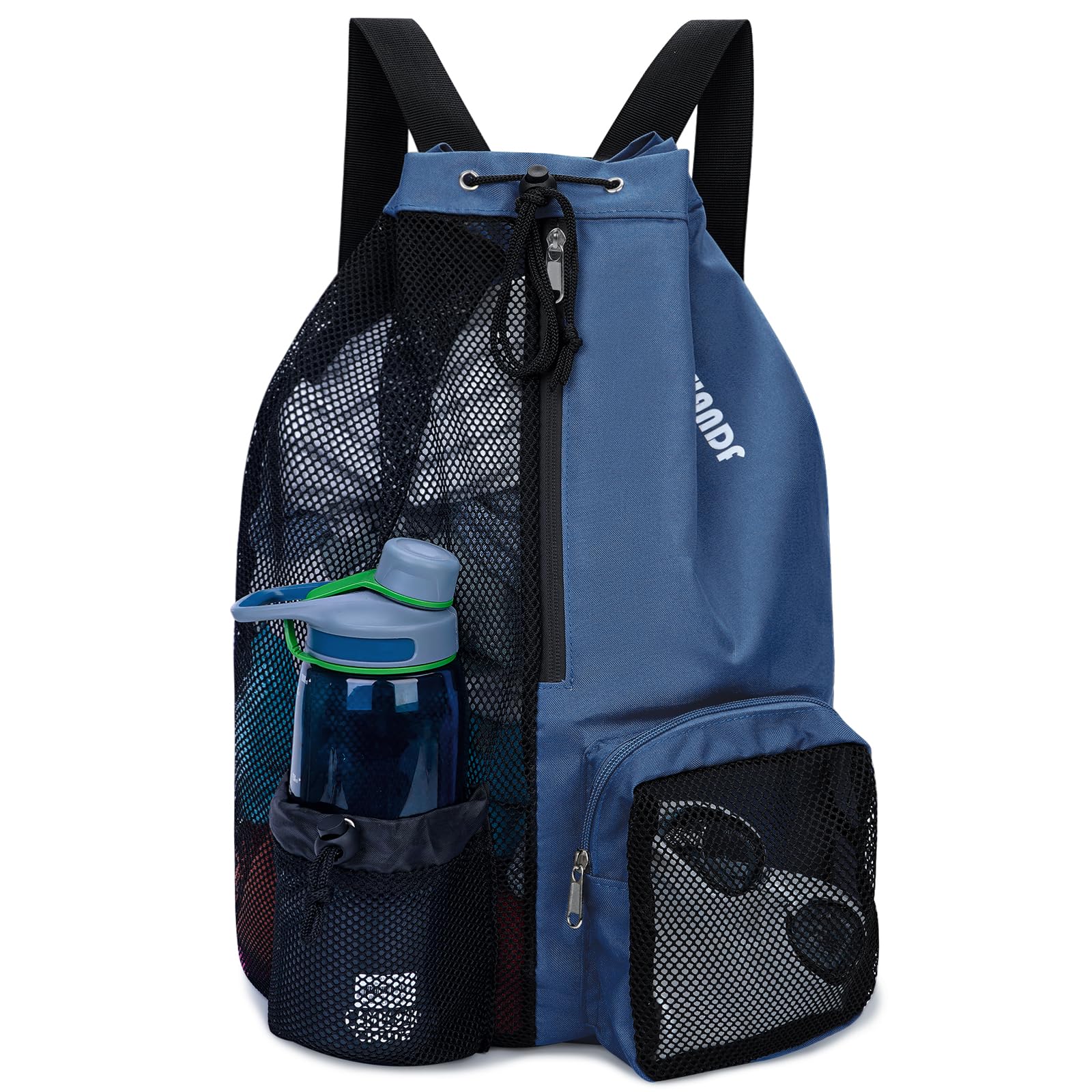 WANDF Swim Bag Mesh Drawstring Backpack with Wet Pocket for Swimming, Gym, and Workout Gear