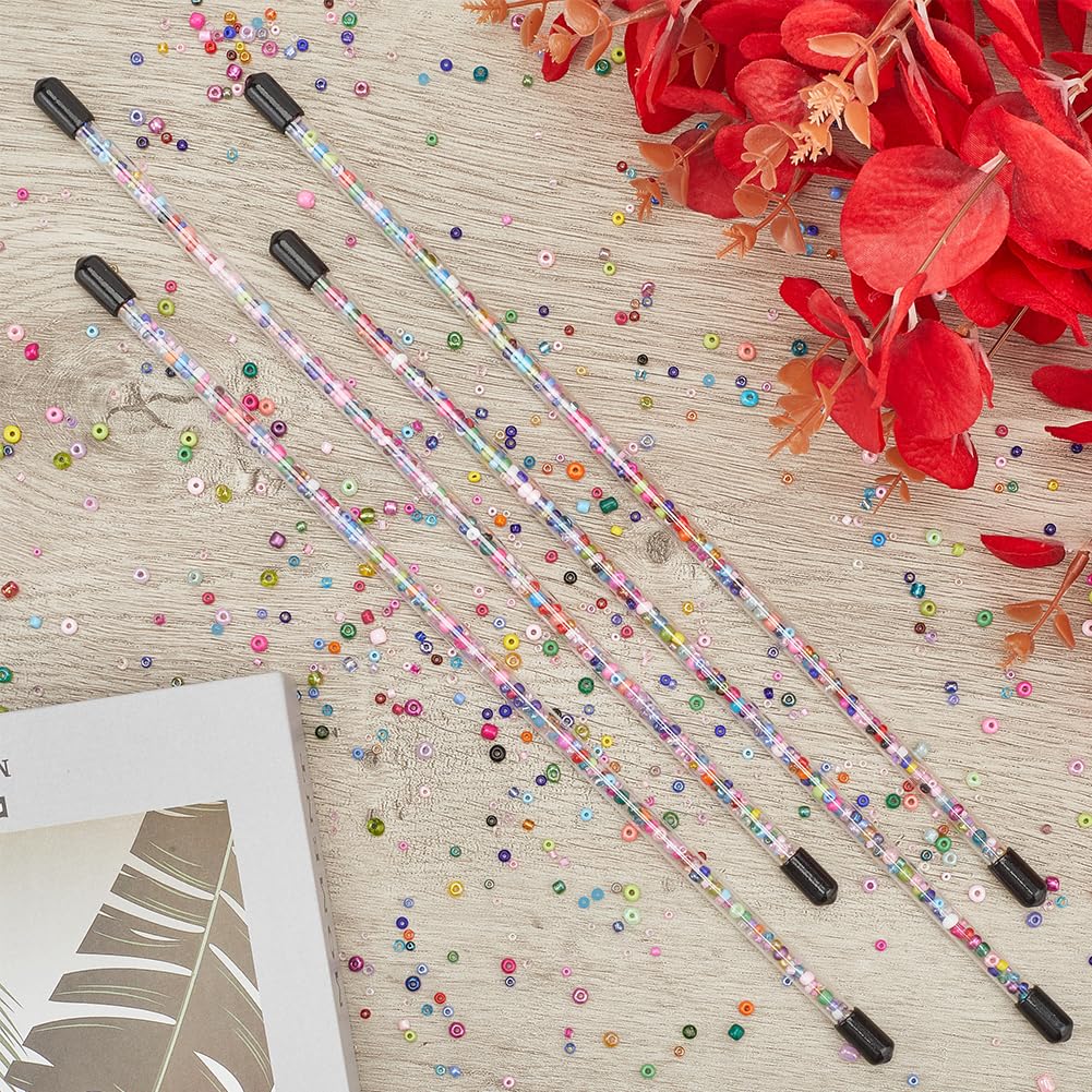 GORGECRAFT 6 Set Tubo Rigido Trasparente Tubo di Plastica con Tappi In Gomma Tubo Rotondo Rigido Trasparente Prepara Tubi di Stoccaggio per Perline Perni Bottoni Lunghezza 301mm, 6mm Diametro Interno