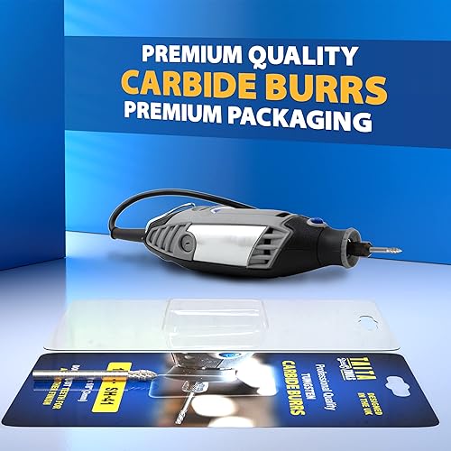 Miniatura 4 de Fresa de carburo, 1 fresas de corte doble SH-41-0.118 pulgadas (0.118 in) para herramientas rotativas de corte  Accesorios para amoladoras Dremel,