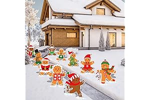 Christmas Gingerbread Man Yard Signs with Stakes