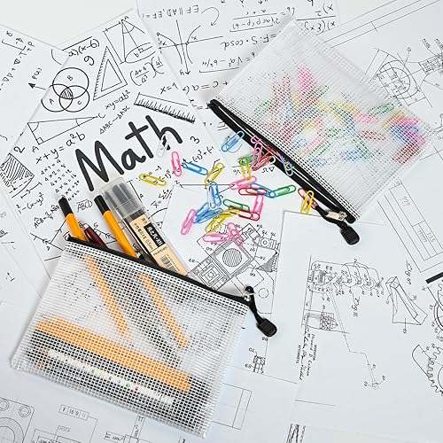 Miniatura 4 de AUSTARK 20 bolsas con cremallera, bolsa de malla de plástico, almacenamiento de juegos de mesa, bolsas impermeables para la oficina y la escuela